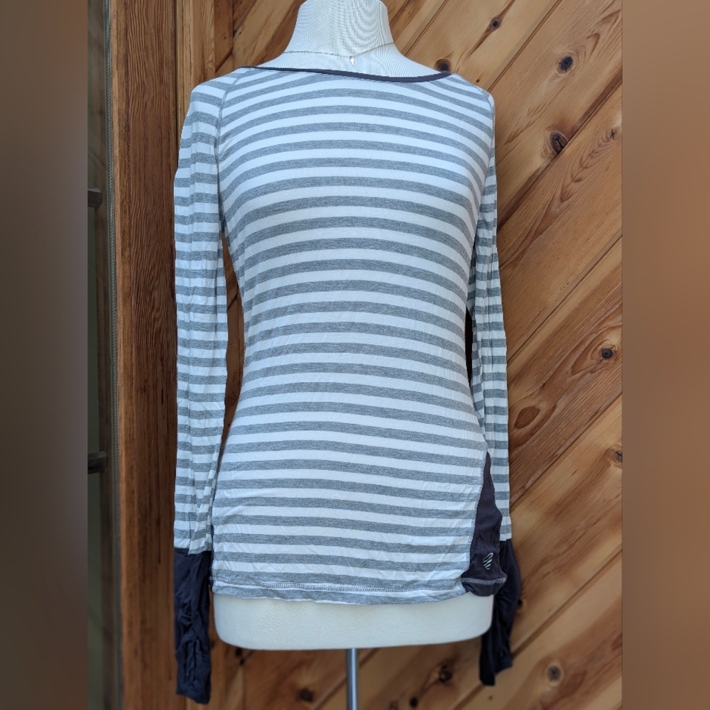 Striped Long Sleeve MPG Athletic Top